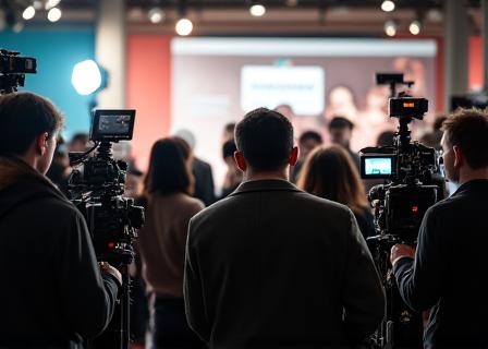 Journalistes lors d'une conférence de presse
